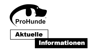 Pro Hunde Logo, darunter der Schriftzug Aktuelle Informationen