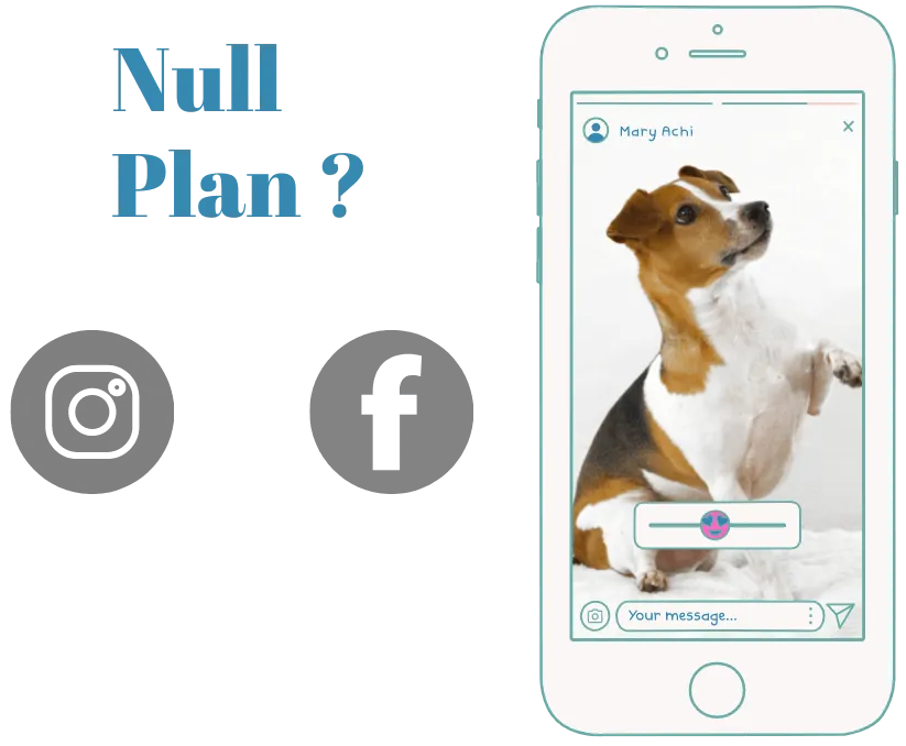 Stilisiertes Smartphone mit Hund auf Bildschirm