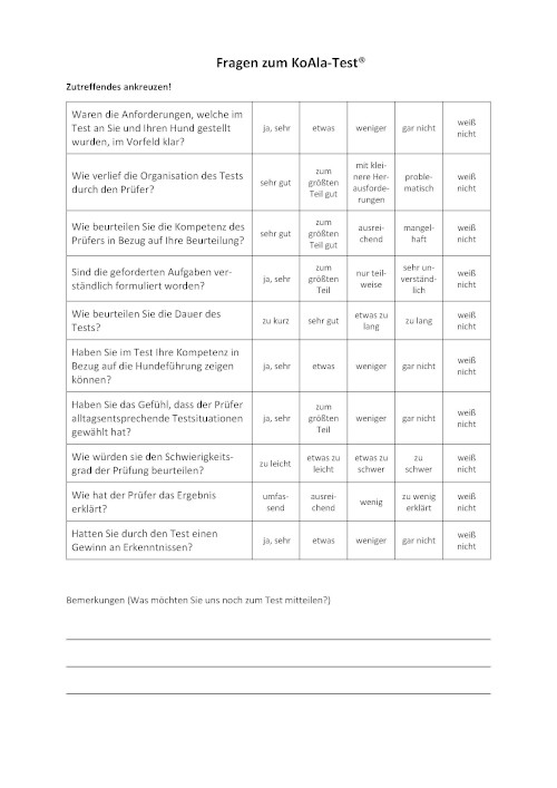 KoAla Test Evaluationsseite 1