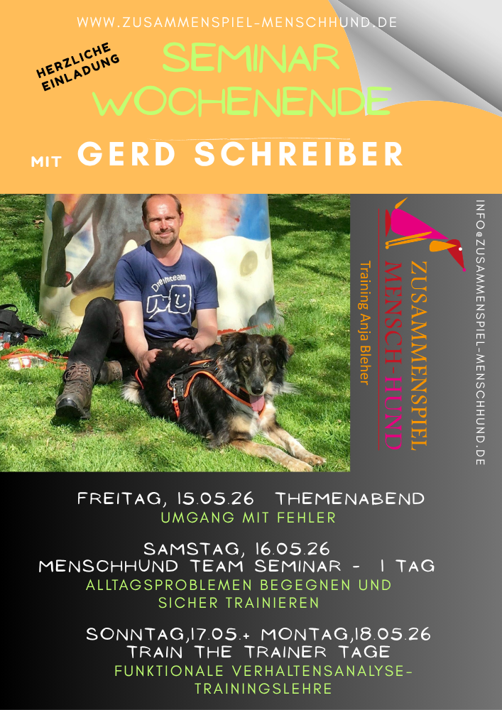 Beitragsbild Funktionale Verhaltensanalyse – Trainingslehre mit Gerd 2 Tage Seminar Hunde begegnen sich Samstag,23.03.2024 Sonntag, 24.03.2024